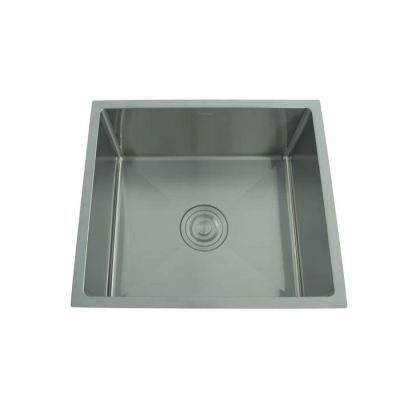 Futura Hand Carved Single Bowl Sink-18x16x9Inch-Brush-FS-1816HM