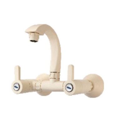 Ganga Signature Collection 20mm Ivory PTMT Wall Mounted Sink Mixer Ganga-809-I