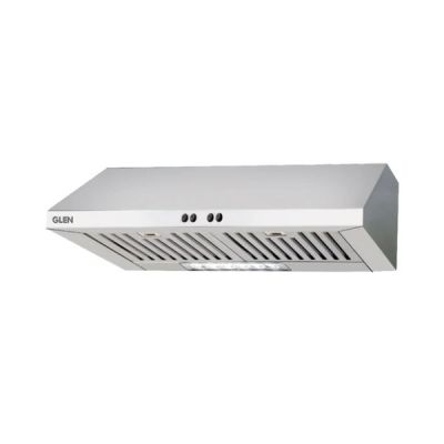 Glen 60cm 750 m3/hr Straight Line Kitchen Chimney Push Button Control Italian Motors Baffle Filters - Silver - CH6002SSPB60750BF