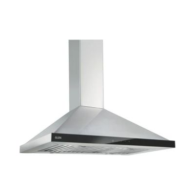 Glen 60cm 1000 m3/hr Electric Kitchen Chimney Pyramid Shape Baffle Filters Touch Control Italian Motor - Silver - CH6054TS60BFLTW