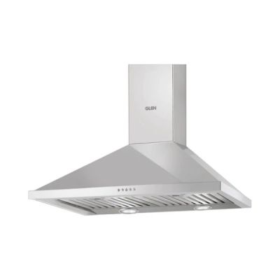Glen 90cm 1250 m3/hr Electric Kitchen Chimney Pyramid Shape Baffle Filters Italian Motor - Silver - CH6054X9X1000BFLTW