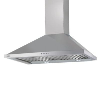 Glen 60cm 1250 m3/hr Wall Mounted Pyramid Kitchen Chimney - Silver - CH6064X60X1000BFLTW