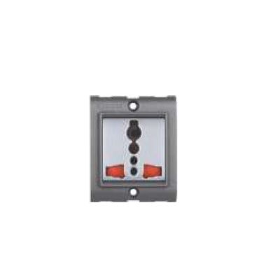 Goldmedal Gzifa 10A International Socket with Shutter - 14121-SLV