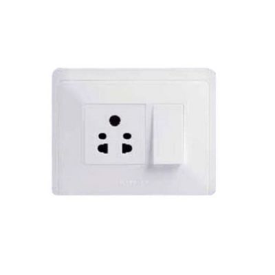 Havells Coral Magna White 8M Horizontal Combined Plate