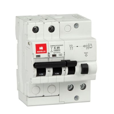Havells 25A 30mA Single Pole Neutral 2P A Type Electromechanical RCBO