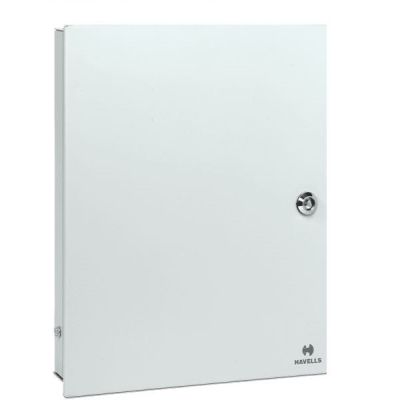 Havells Regal Grey 4 Way Three Pole Neutral Double Door DB with Lock