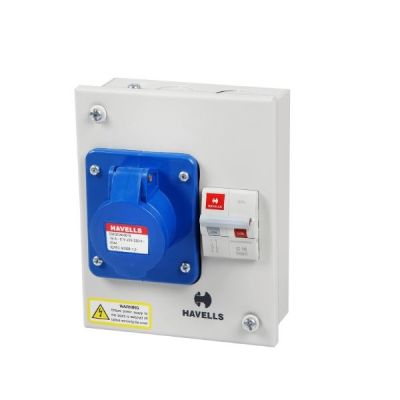 Havells 16A IP40 Solution with Insulated Plug and Socket
