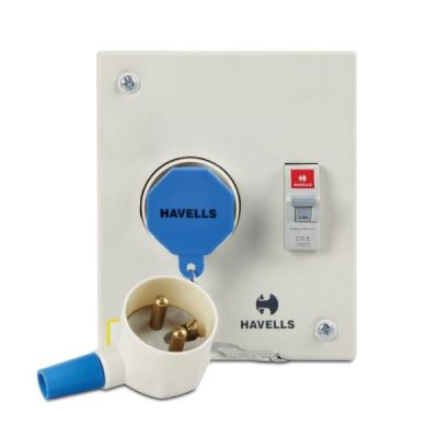 Havells 20A Double Pole Plug and Socket with Plastic Plug