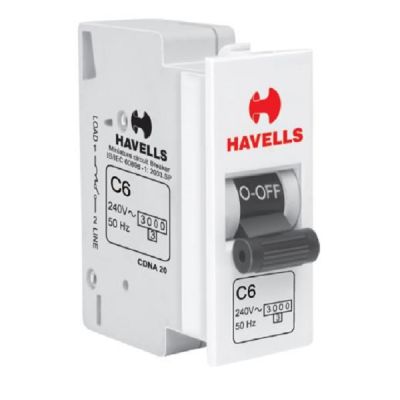 Havells Oro C Series White 6A Single Pole Mini MCB