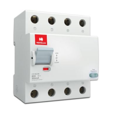 Havells 80A 30mA Higher Rating Four Pole AC Type RCCB