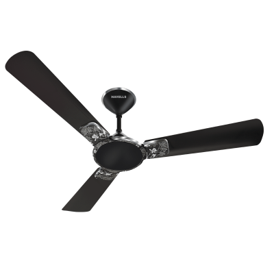 Havells Enticer Art 1400mm Decorative Ceiling Fan 75W 290RPM Metallic Black Chrome-FHCEASTMBK56