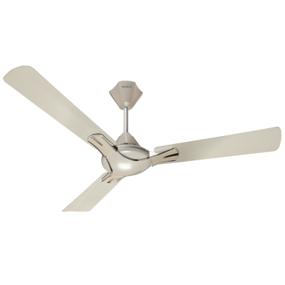 Havells Nicola 1400mm Decorative Ceiling Fan 75W 290RPM Pearl White Silver-FHCNISTPWS56