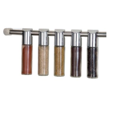 Hilife Stainless Steel Glass Spice Bottle 5 Nos-SB-Standard