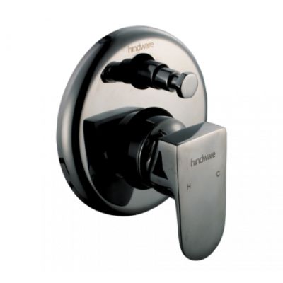 Hindware Elegance Single Lever 3-inlet Diverter Exposed Part Kit consisting Of Operating Lever Wall Flange-F340049-Chrome