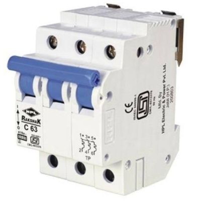 HPL Rakshak MCB C Curve TP 50-63A-6kA RTPC50-63
