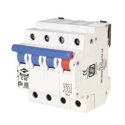 HPL Rakshak MCB C Curve TPN 50-63A-6kA RTPNC50-63