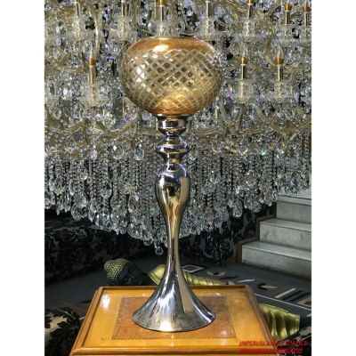 Imperial Glass Steel 40W Modern Table Lamp-RC151