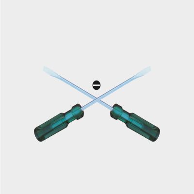 Inder 5x100mm Screw Driver Engineer'S Pattern Green Transparent (G) P-130E