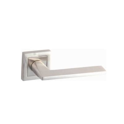 IPSA Iris Mynza Mortise Door Handle On Rose Without Escutcheons - FSS Finish - 12250