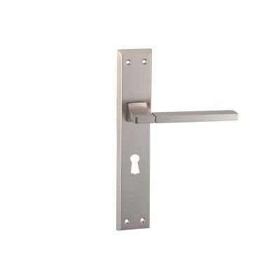 IPSA Iris Kafe 60 mm S4 - Coin and Knob Mortise Door Handle Lockset On 10 Inch Plate - Stainless Steel Finish - 14484