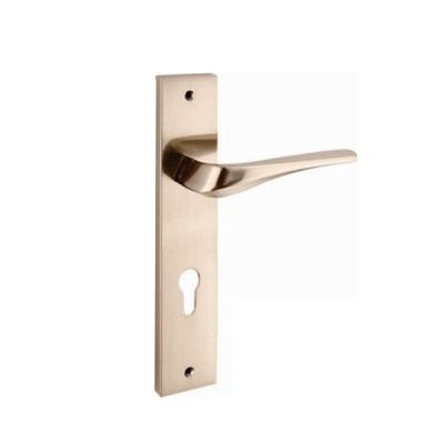 IPSA Moderna Sangria Door Handle with 10 Inch Plate - Rose Gold Finish - 16595