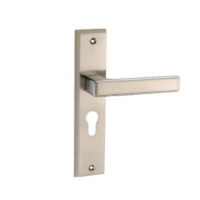 IPSA Iris Teal 60 mm S2 - Both Side Key Mortise Door Handle Lockset On Rose - Chrome Plated Silver (CPS) Finish - 16736