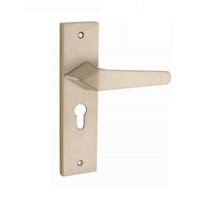 IPSA Iris Peru 60 mm S4 - Coin and Knob Mortise Door Handle Lockset On 8 Inch Plate - Matt Antique Brass (MAB) Finish - 16939