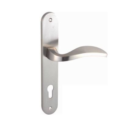 IPSA Moderna Scarlet Door Handle with 10 Inch Plate - MSS Finish - 2019