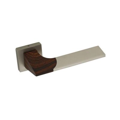 IPSA Lord SOL Mortise Lever Door Handle - MSN/Wood Finish - 2703