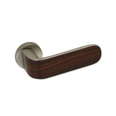 IPSA Lord OZA Mortise Lever Door Handle - MSN/Wood Finish - 2714