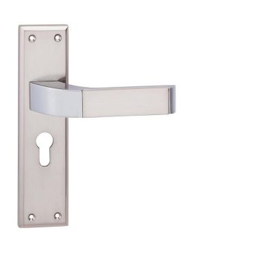 IPSA Iris Jade 60 mm S4 - Coin and Knob Mortise Door Handle Lockset On 8 Inch Plate - Chrome Plated Silver (CPS) Finish - 2856