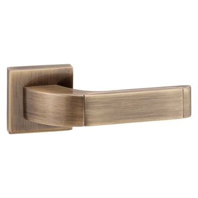 IPSA Iris Jade Mortise Door Handle On Rose Without Escutcheons - Matt Antique Brass (MAB) Finish - 3457