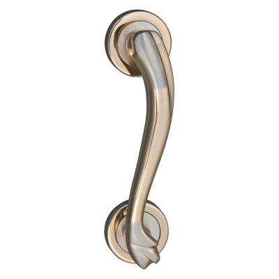 IPSA Villa 15Inch Brass Pull Handle on Rose Right Side - SS Two Tone Finish - 6629