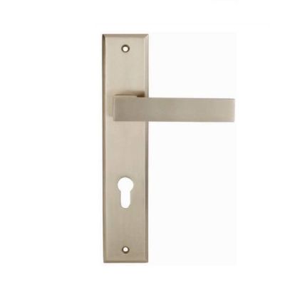 IPSA Iris Sky Mortise Zinc Alloy Lever Door Handle Lockset On 8 Inch Plate with Lever Cut Lock Set - FSS Finish - 7179