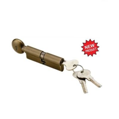 IPSA Modrena 60 mm One Side Key & Knob (Series - 600) Cylinder Lock - Stainless Steel Finish - 7201