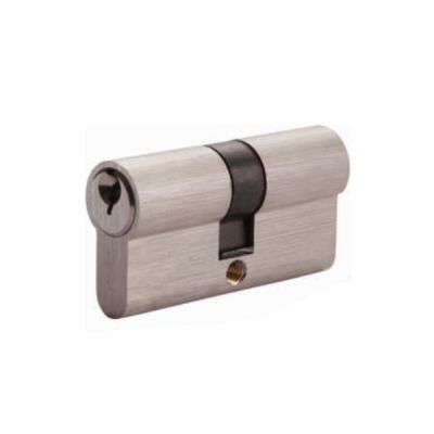 IPSA Modrena 80 mm Both Side Key Cylinder (Series - 600) Cylinder Lock - Matte Silver Finish - 16215