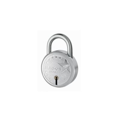 Jainson 60mm Mild Steel Normal Star Padlock B C P with 3 Keys-Bright Finish-112