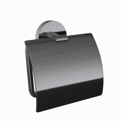 Jaquar Continental Toilet Roll Holder with Flap Black Chrome Finish - ACN-BCH-1153S