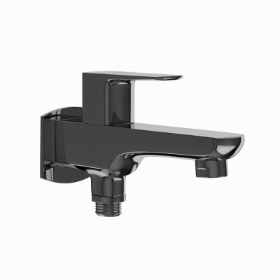 Jaquar Kubix Prime 2 Way Bib Cock Black Chrome Finish - KUP-BCH-35041PM