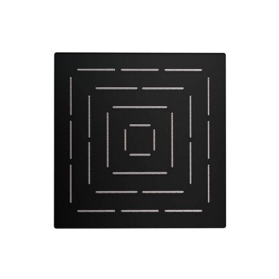 Jaquar Range: Rain Showers Square Shape Single Flow Maze Overhead Shower Black Matt Finish - OHS-BLM-1629