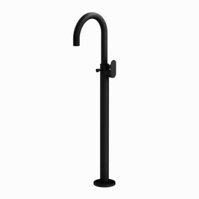 Jaquar Opal Prime Exposed Parts of Floor Mounted Single Lever Bath Mixer Black Matt Finish - OPP-BLM-15121KPM