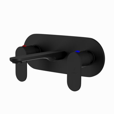 Jaquar Opal Prime Two Concealed Stop Cocks with Basin Spout Black Matt Finish - OPP-BLM-15433PM