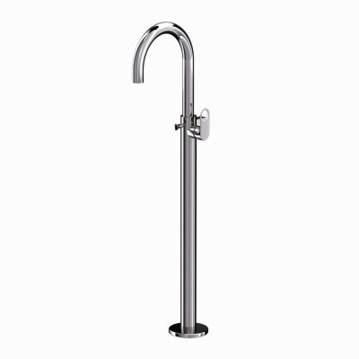 Jaquar Ornamix Prime Exposed Parts of Floor Mounted Single Lever Bath Mixer Black Chrome Finish - ORP-BCH-10121KPM