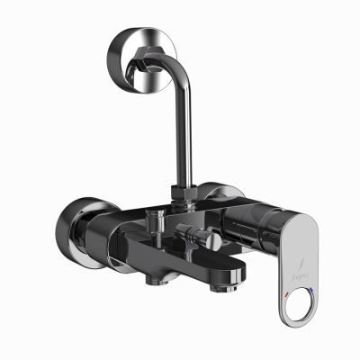 Jaquar Ornamix Prime Single Lever Wall Mixer 3-in-1 System Black Chrome Finish - ORP-BCH-10125PM