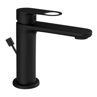 Jaquar Ornamix Prime Single Lever Basin Mixer with Popup waste Black Matt Finish - ORP-BLM-10051BPM