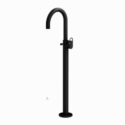 Jaquar Ornamix Prime Exposed Parts of Floor Mounted Single Lever Bath Mixer Black Matt Finish - ORP-BLM-10121KPM