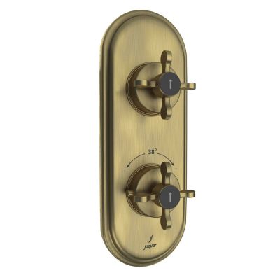 Jaquar Queens Prime Aquamax Exposed Part Kit of Thermostatic Shower Mixer with 3-way diverter Antique Bronze Finish - QQP-ABR-7683PM