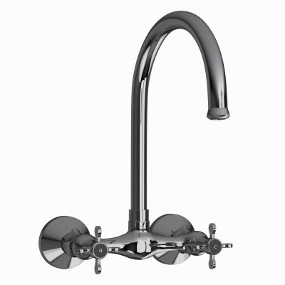 Jaquar Queens Prime Sink Mixer with Regular Swinging Spout Black Chrome Finish - QQP-BCH-7309PM