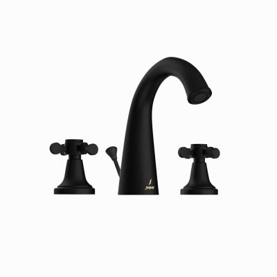 Jaquar Queens Prime 3-Hole Basin Mixer with Popup Waste System Black Matt Finish - QQP-BLM-7191PM