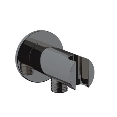 Jaquar Wall Outlet with Shower Hook Black Chrome Finish - SHA-BCH-566R